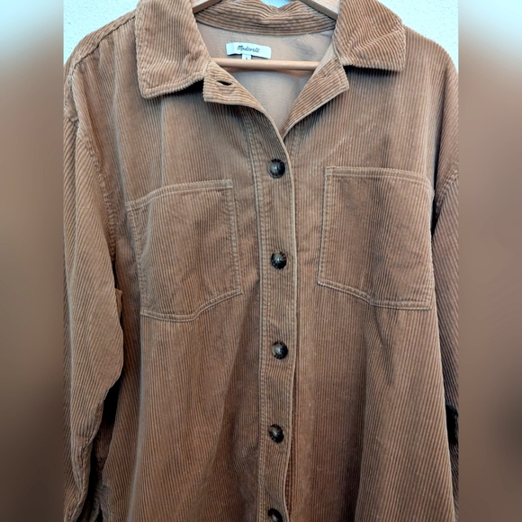 Madewell Womens Brown Utility Corduroy Button Up Shirt - Picture 4 of 6